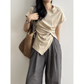 不規則扭結設計感上衣 3色_5