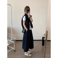 日系馬爾他藍休閒套裝 背心＋裙子_4