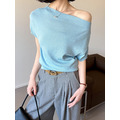 凡爾登斜肩上衣 3色(藍現貨)_3