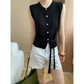 萊賽爾天絲綁帶針織背心 5色 （焦糖、藍現貨）_14