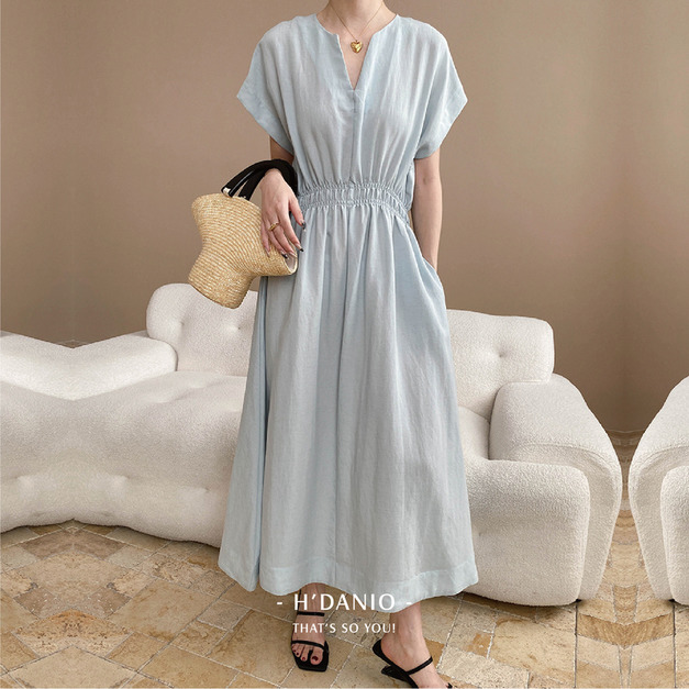 克亞天絲亞麻混紡洋裝 3色