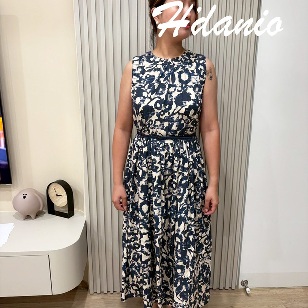 潘普洛無袖長洋裝 (花紋款) 現貨