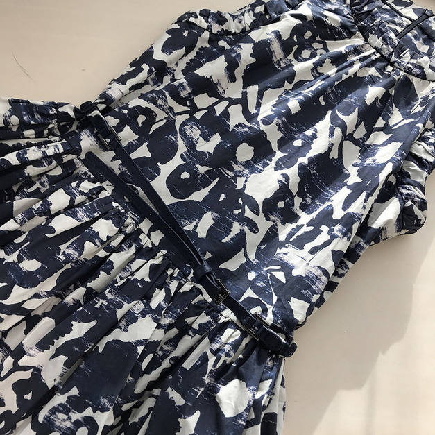 潘普洛無袖長洋裝 (花紋款)  