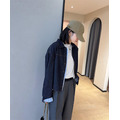 拼接藍格天絲牛仔外套_5