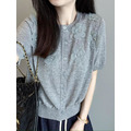 天絲立體小花針織上衣 2色_6