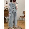 圖爾灰藍寬版兩件式套裝_8