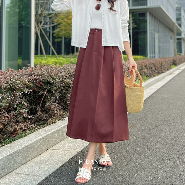 多片式立體剪裁半身裙 3色