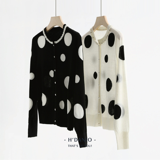 西希公主的珍珠羊毛開衫  2色