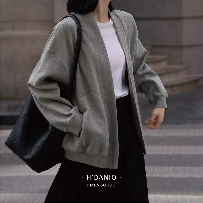 紐約落肩棉質開衫外套 3色