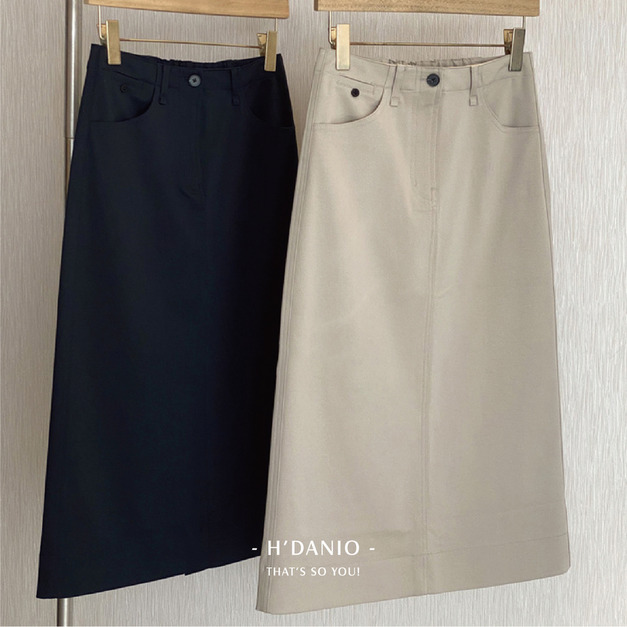 天絲棉工裝半身裙 2色