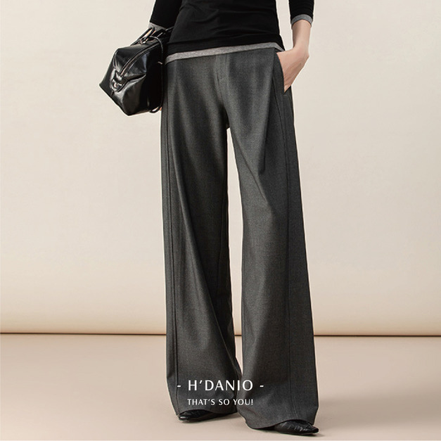 立體前壓摺質感西裝褲  2色(灰L現貨）