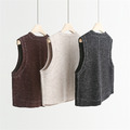 復古質感銀釦馬甲背心 3色_12