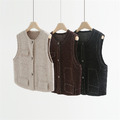 復古質感銀釦馬甲背心 3色_10