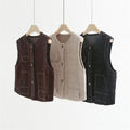 復古質感銀釦馬甲背心 3色_11