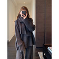 韓系休閒感針織圍巾三件套 3色_17