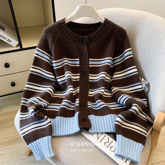 美拉德撞色針織衫 3色