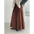 日系復古格子半身裙 2色_5