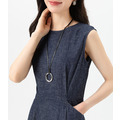 薄丹寧藍背心連衣裙_5