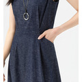 薄丹寧藍背心連衣裙_4