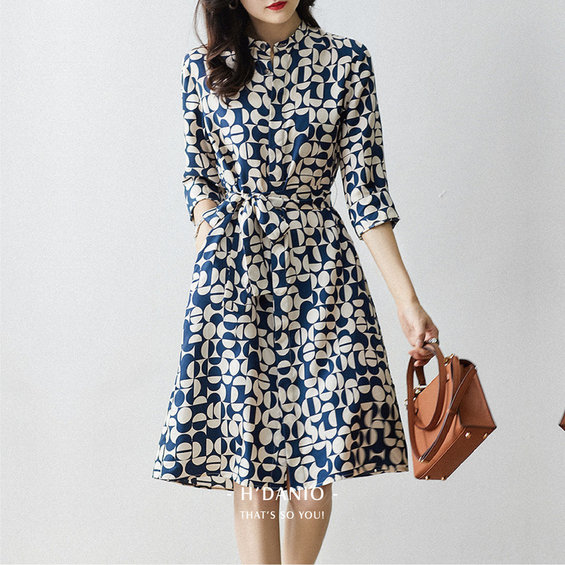 梅利雅幾何印花洋裝
