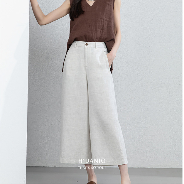 諾曼底高級天絲亞麻八分褲 3色