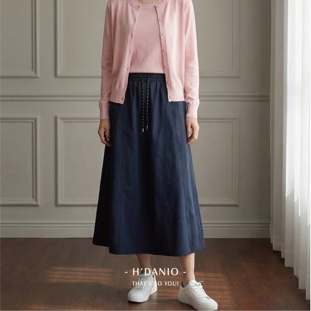 歐丹休閒抽繩南瓜裙 3色(現貨)