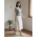 梅亨撞色圓領條紋針織上衣 3色_8