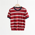 梅亨撞色圓領條紋針織上衣 3色_17