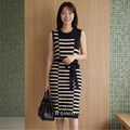 達樂芬黑白橫條背心裙
