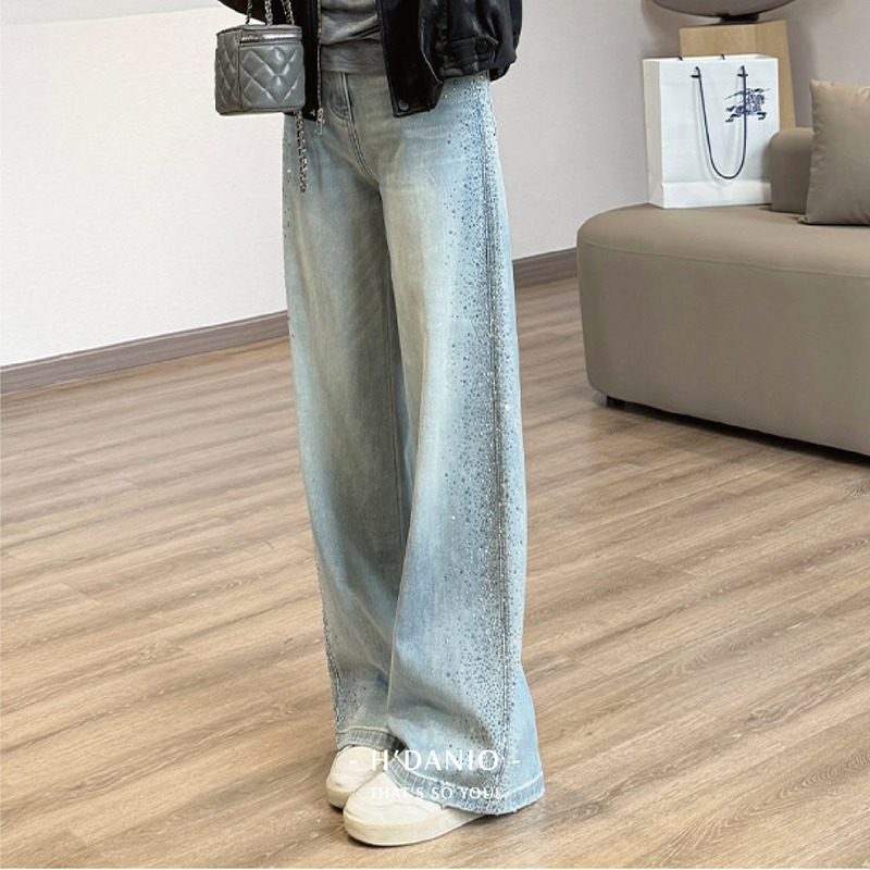 銀河系燙鑽彈性牛仔褲