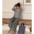 藝文感居家服裝四件套組(有胸墊) 3色_16