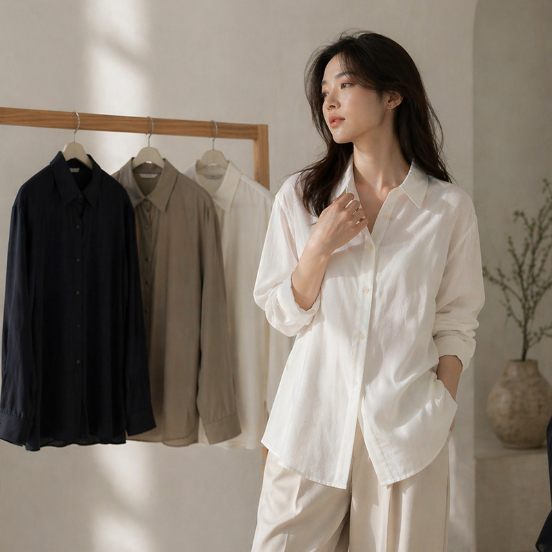 【滿$3,400贈品】萊賽爾天絲防曬襯衫x1