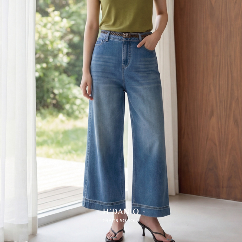 萊賽爾天絲自然刷色牛仔褲