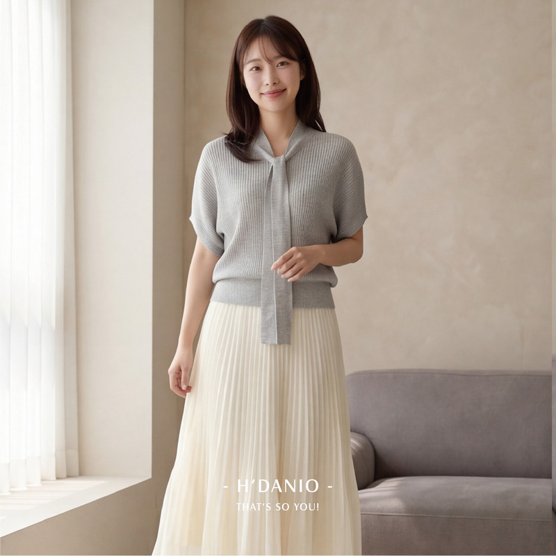 塔尼亞天絲壓褶寬袖上衣 6色