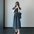 邦迪街油畫格子洋裝