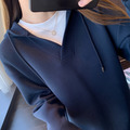 空氣棉拼色寬鬆連帽大學Tee 2色_5