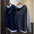 空氣棉拼色寬鬆連帽大學Tee 2色_10