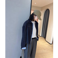 拼接藍格天絲牛仔外套_6