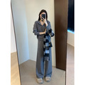 落肩羊毛混纺質感連帽套裝 2色_6