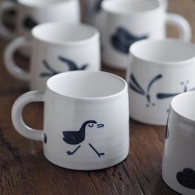 【青花山形杯】 320ml 咖啡杯 多款