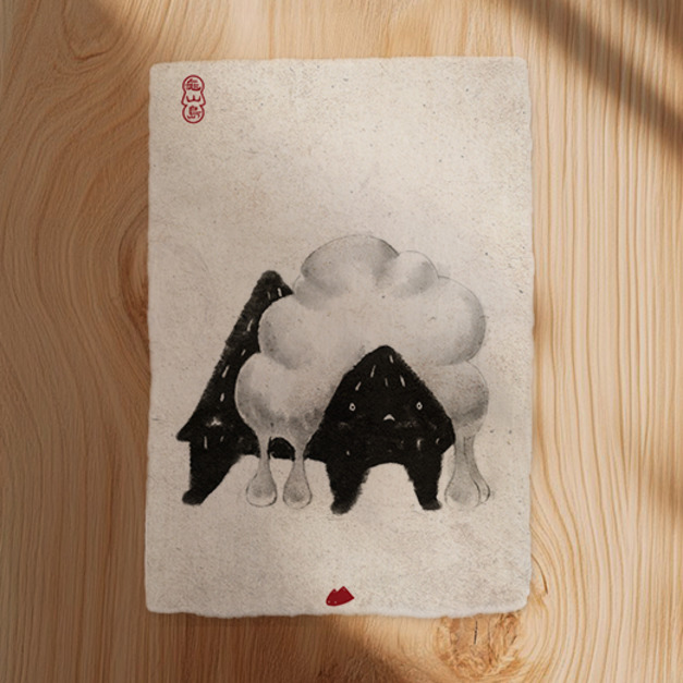 【龜山島系列小畫】手工紙印刷 &middot; 可加購相框