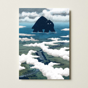 【龜山島不見了】 印刷明信片