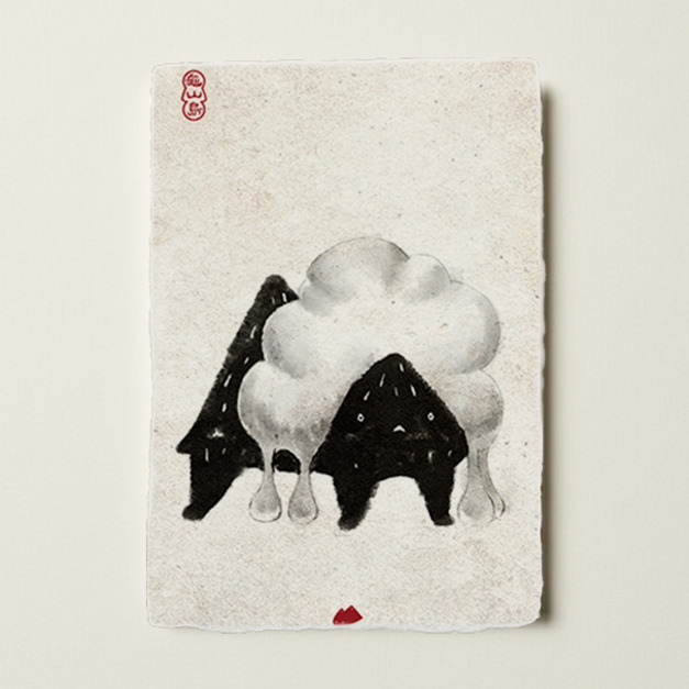 【龜山島系列小畫】手工紙印刷 &middot; 可加購相框