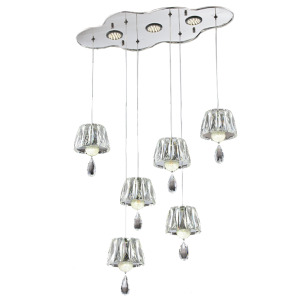 奢華水晶星聚點餐吊燈