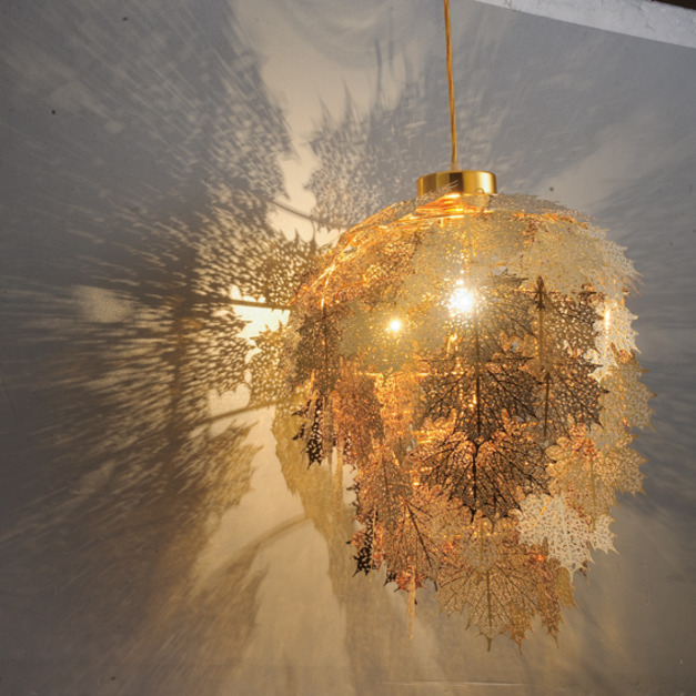 金箔楓葉吊燈