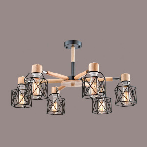 線構木質3燈6燈半吸頂燈