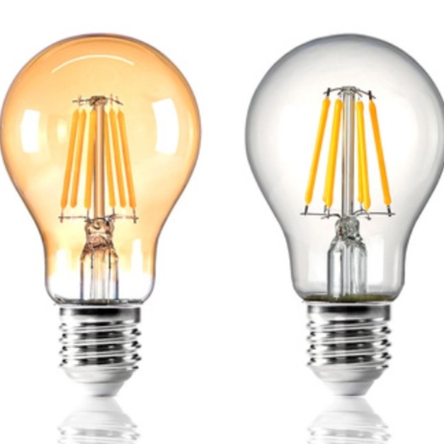 愛迪生仿鎢絲LED A60 E27 6W 8W 透明琥珀燈泡