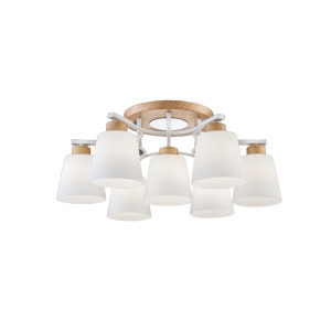 北歐風無印風木紋6燈3燈吸頂燈