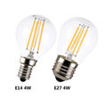 LED G45 E27 E14 4W愛迪生仿鎢絲圓球燈泡