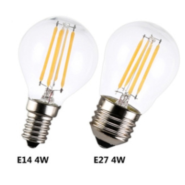 LED G45 E27 E14 4W愛迪生仿鎢絲圓球燈泡